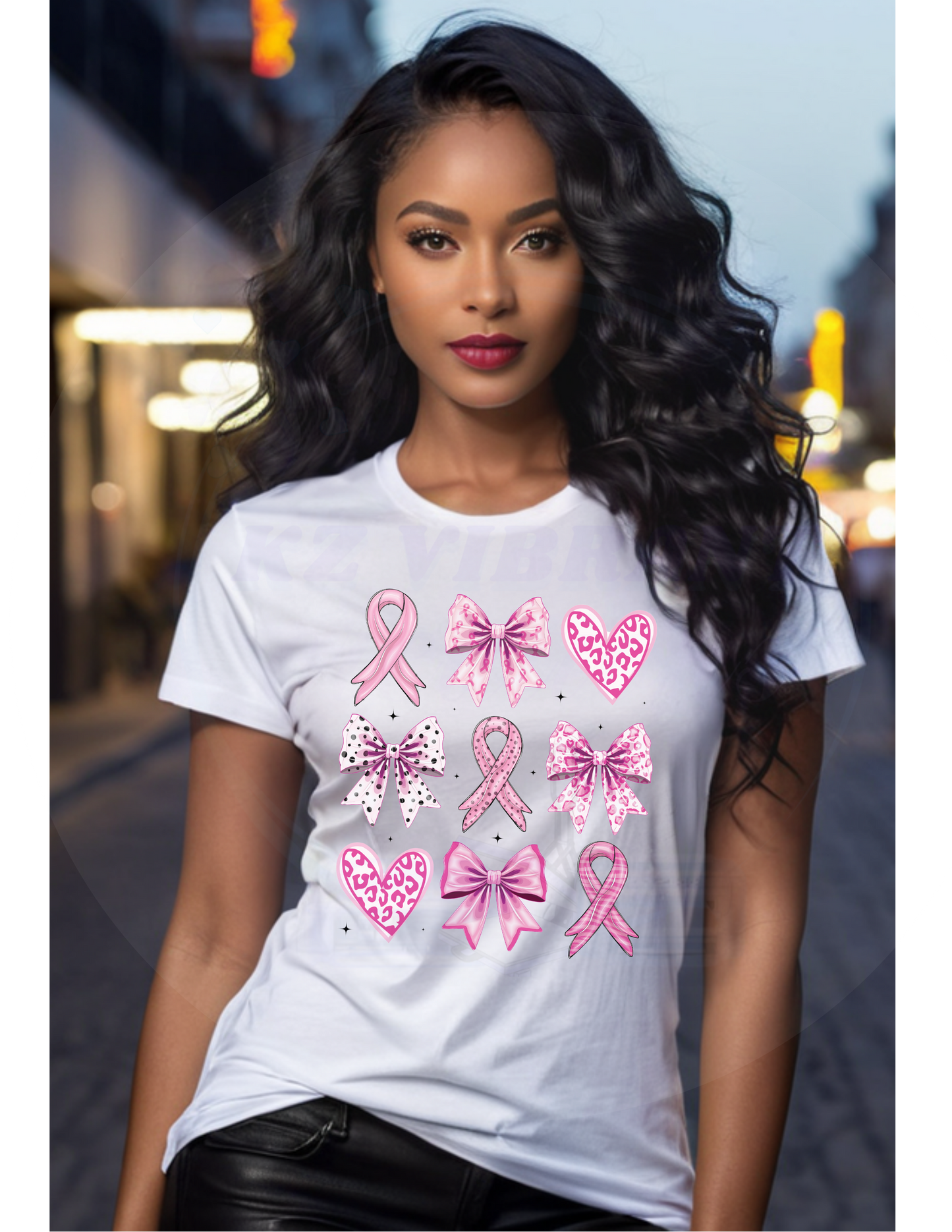 Coquette Breast Cancer / 10" Width DTF Transfer