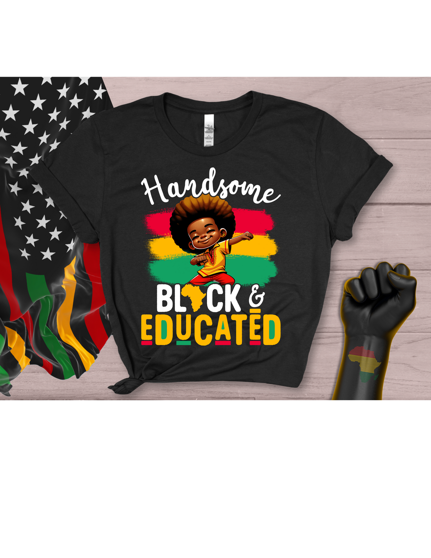 Handsome Black & Educated / 8" Width DTF Transfer