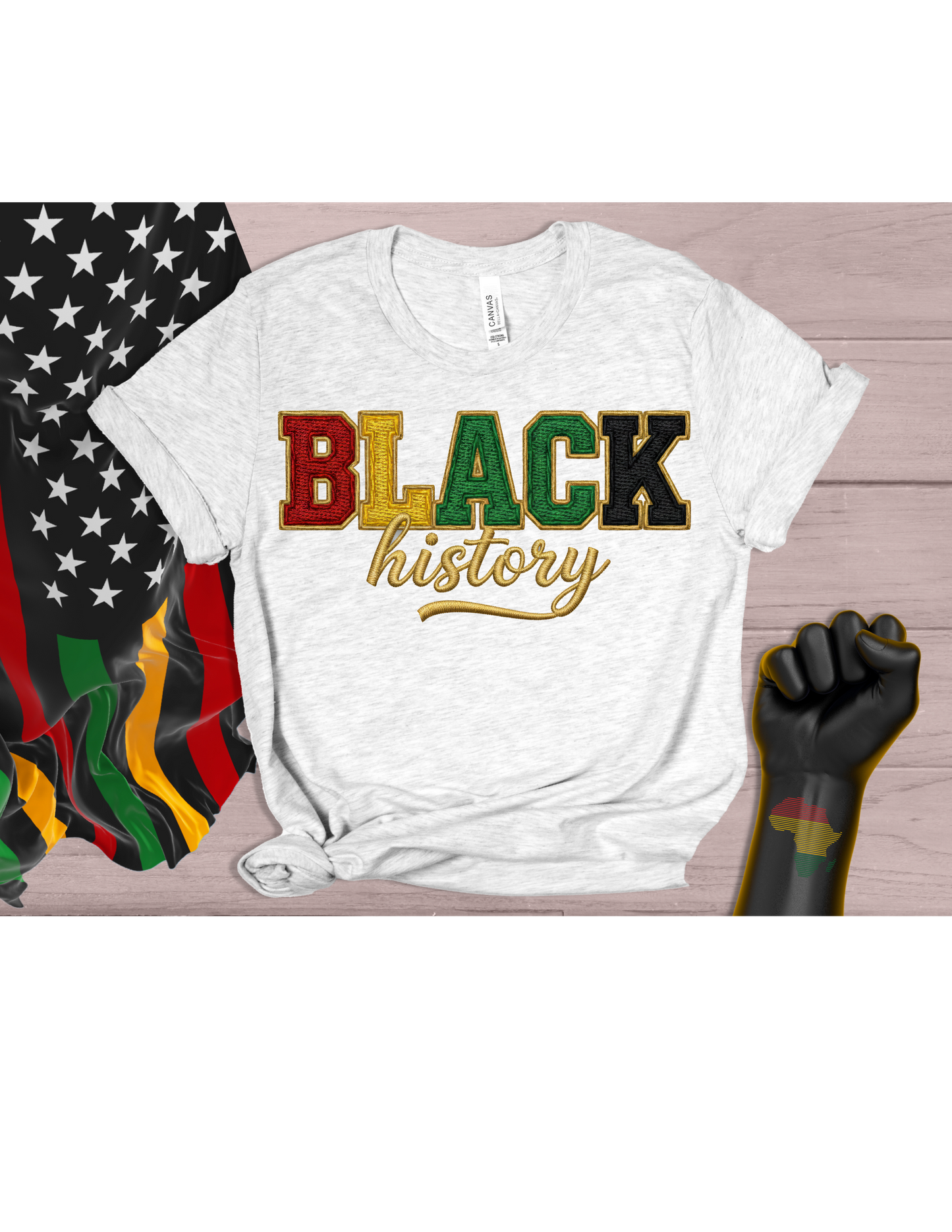 Yellow Black History / 10" Width DTF Transfer