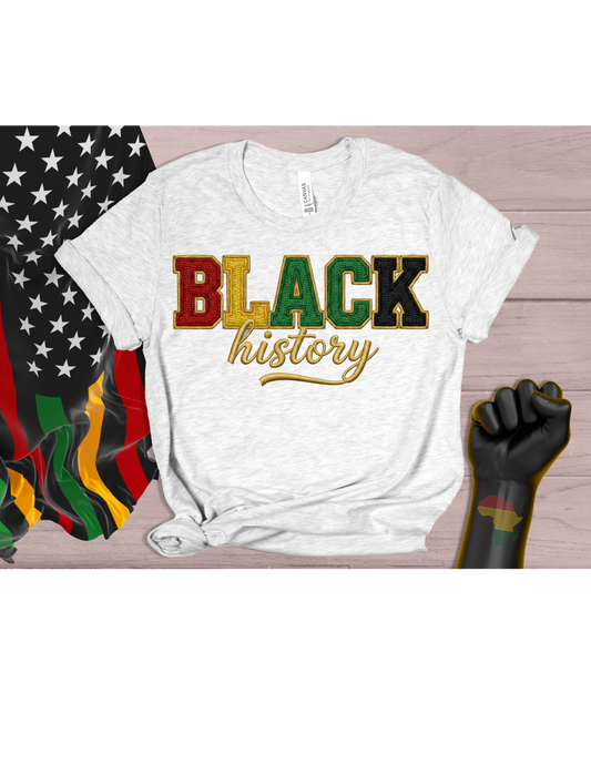 Yellow Black History / 10" Width DTF Transfer